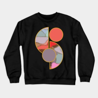 Bright vibrant modern earth tones colors unique original contemporary art 371 Abstract Crewneck Sweatshirt